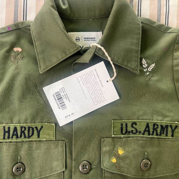 NWT! AG Jeans Women's Embroidered Field Jacket XS/S Petite 1of a Kind! - Picture 1 of 8